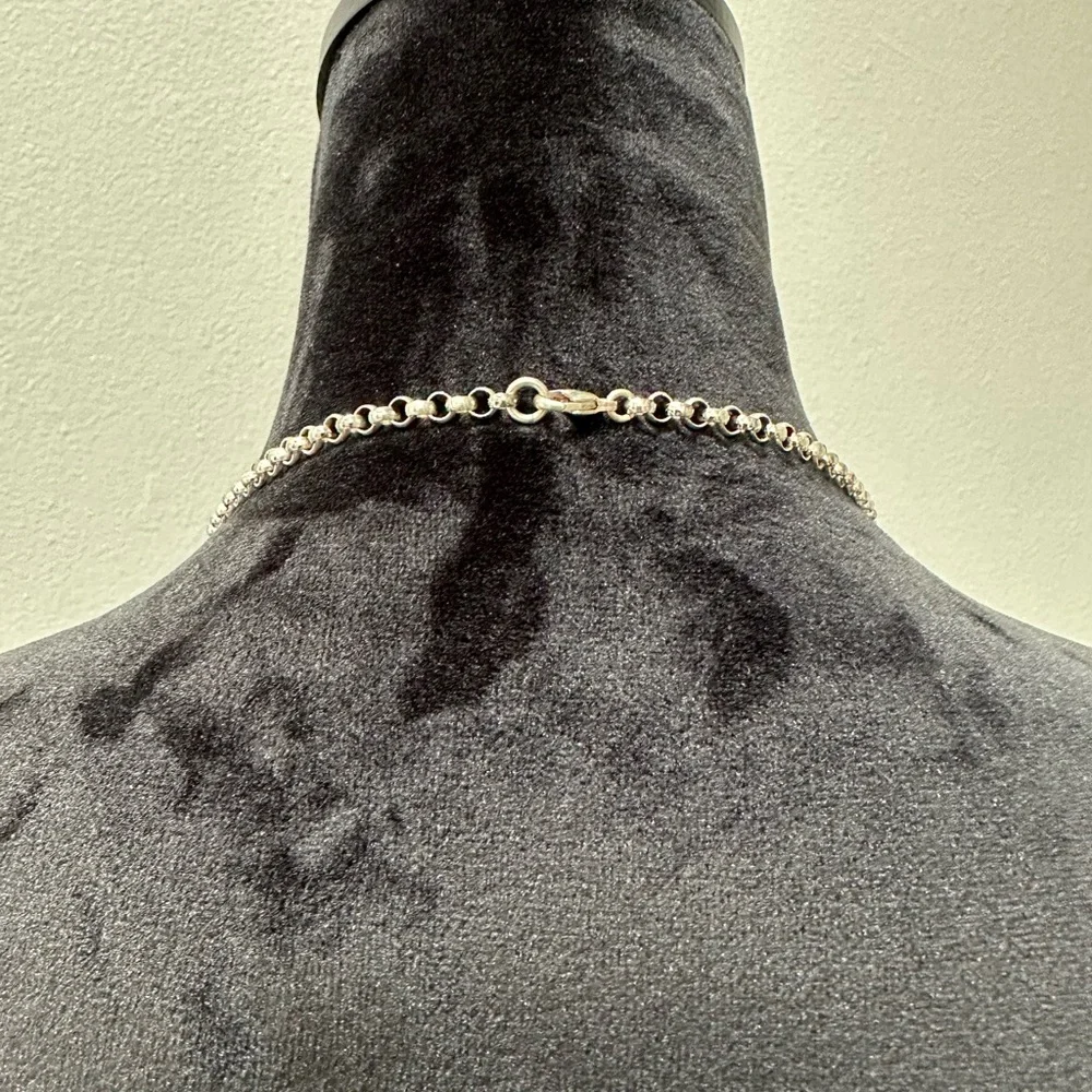 Vintage Joe Piaso Jr.-Gorgeous Buffalo Turquoise/Sterling Pendant Necklace. - Picture 2 of 4